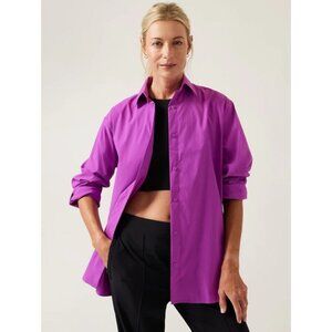 Athleta Purple Button Down Shirt